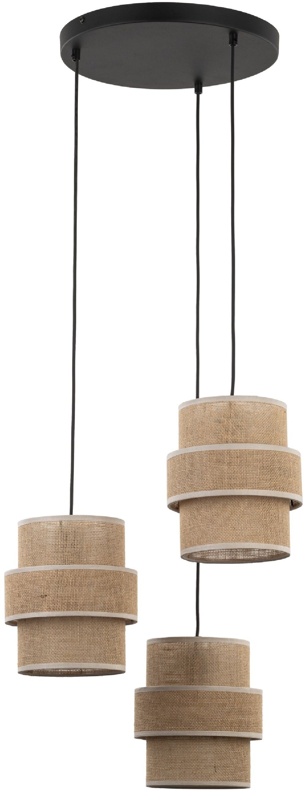 TK Lighting Calisto závěsné svítidlo 3x15 W béžová 6098