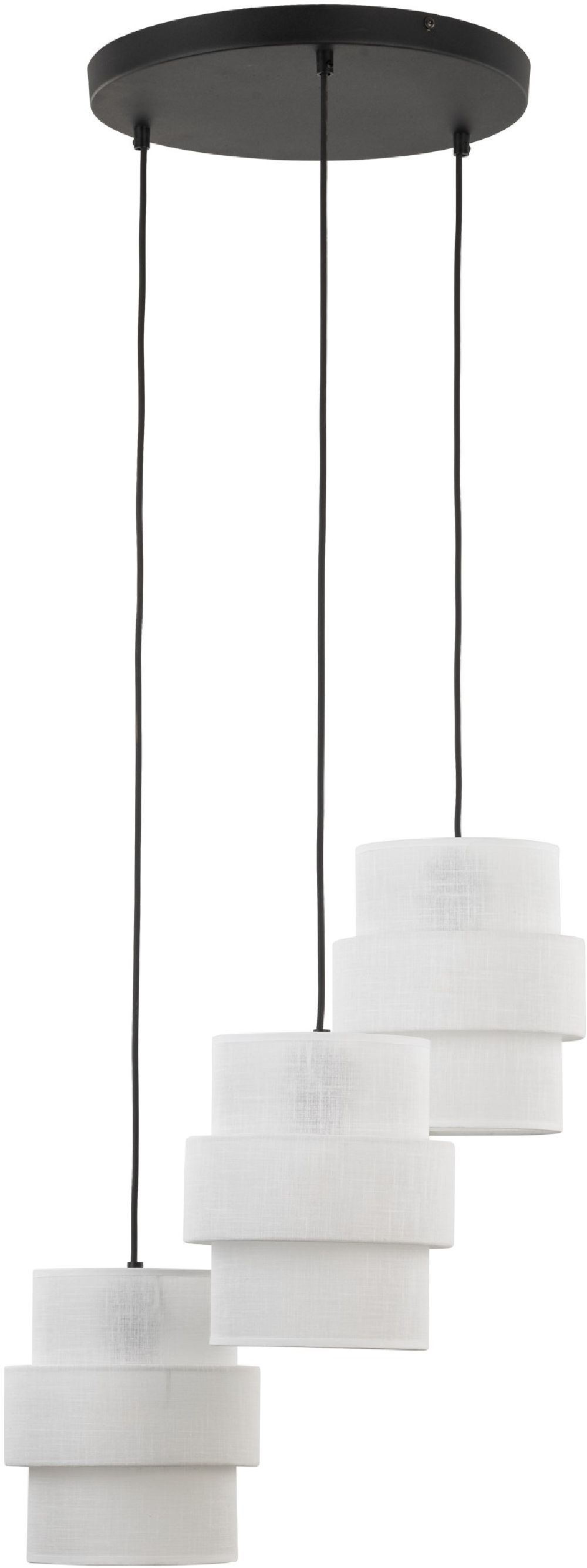 TK Lighting Calisto závěsné svítidlo 3x15 W bílá 6018