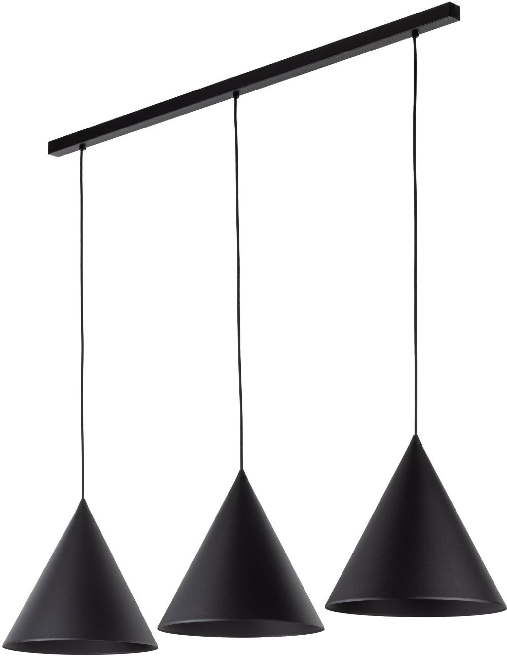 TK Lighting Cono závěsné svítidlo 3x15 W černá 10068