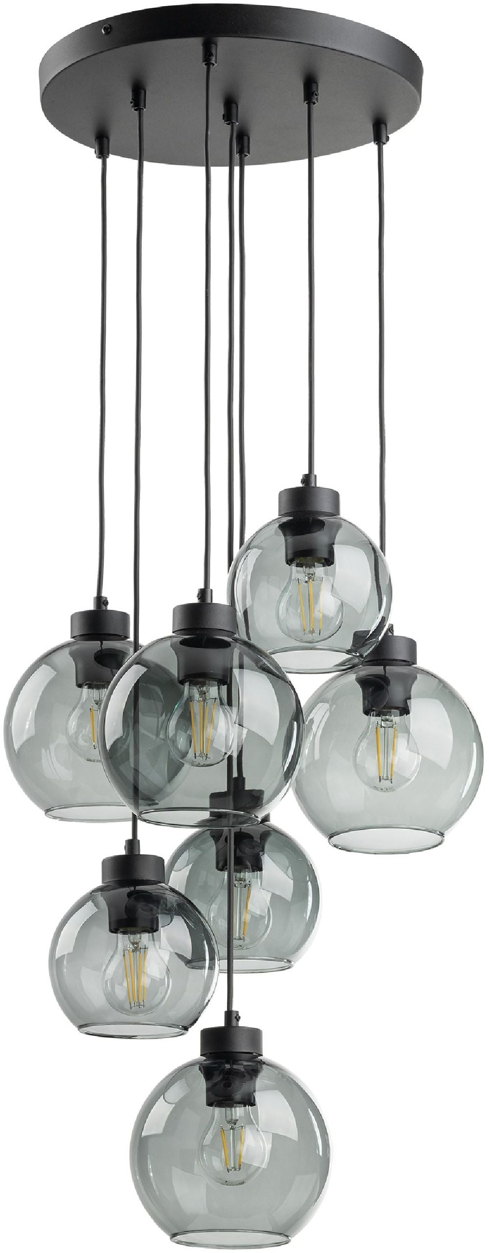 TK Lighting Cubus závěsné svítidlo x15 W černá 10207