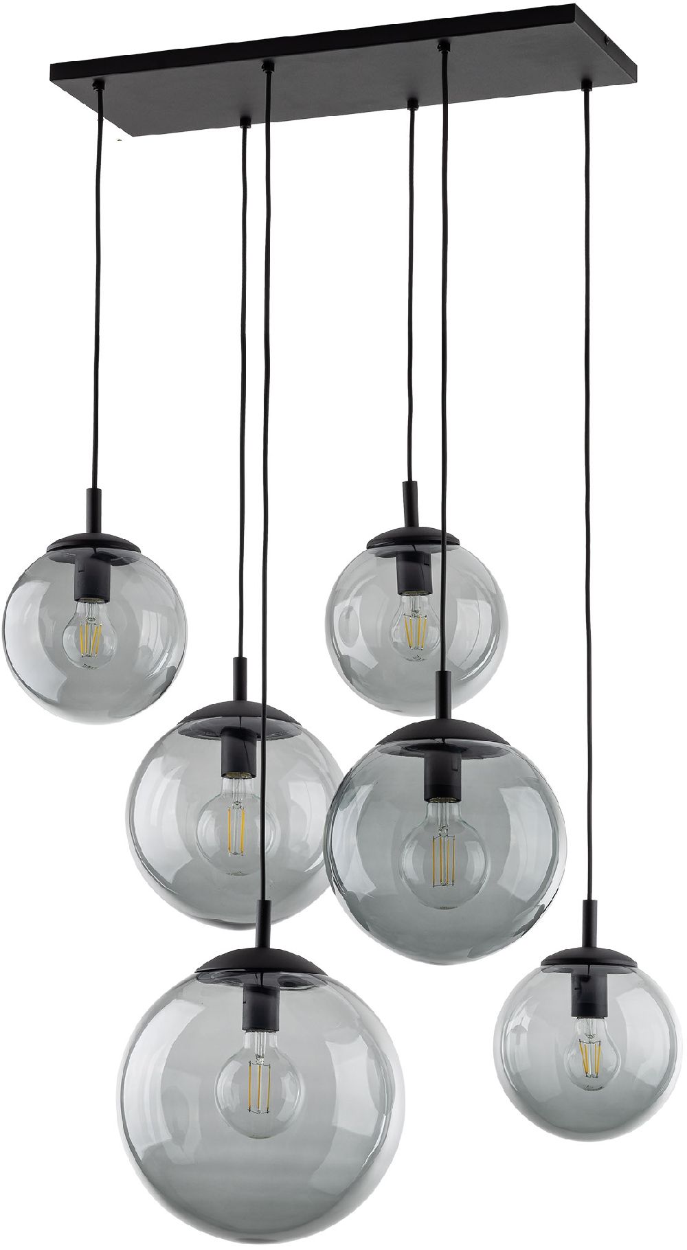 TK Lighting Esme závěsné svítidlo 6x15 W grafitová 5384