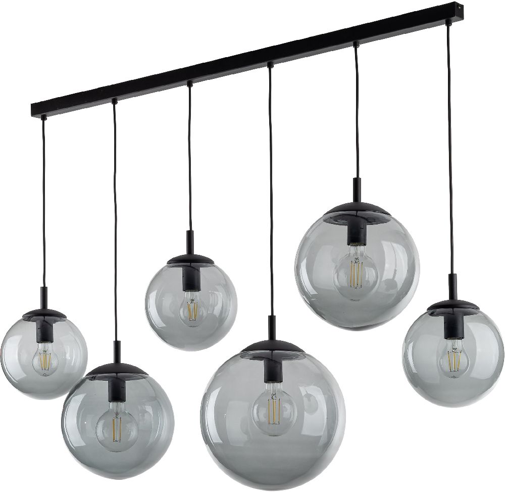 TK Lighting Esme závěsné svítidlo 6x15 W grafitová 5383