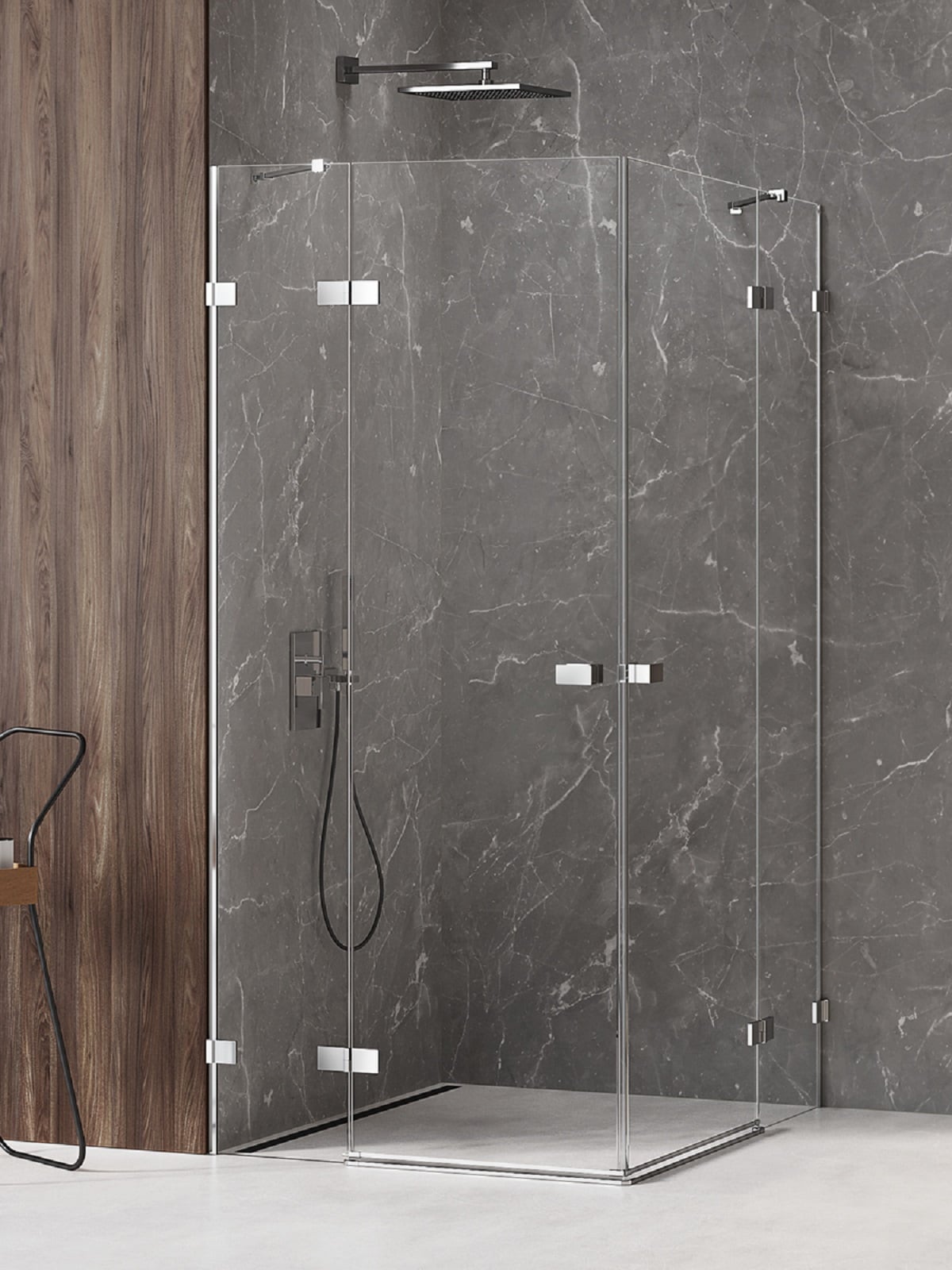 New Trendy Avexa sprchový kout 90x80 cm obdélníkový chrom lesk/průhledné sklo EXK-1516