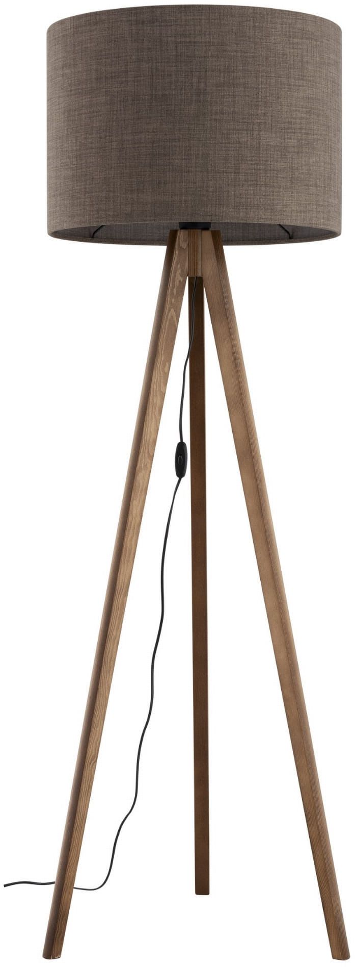 TK Lighting Grand stojací lampa 1x15 W dřevo-hnědá 16019