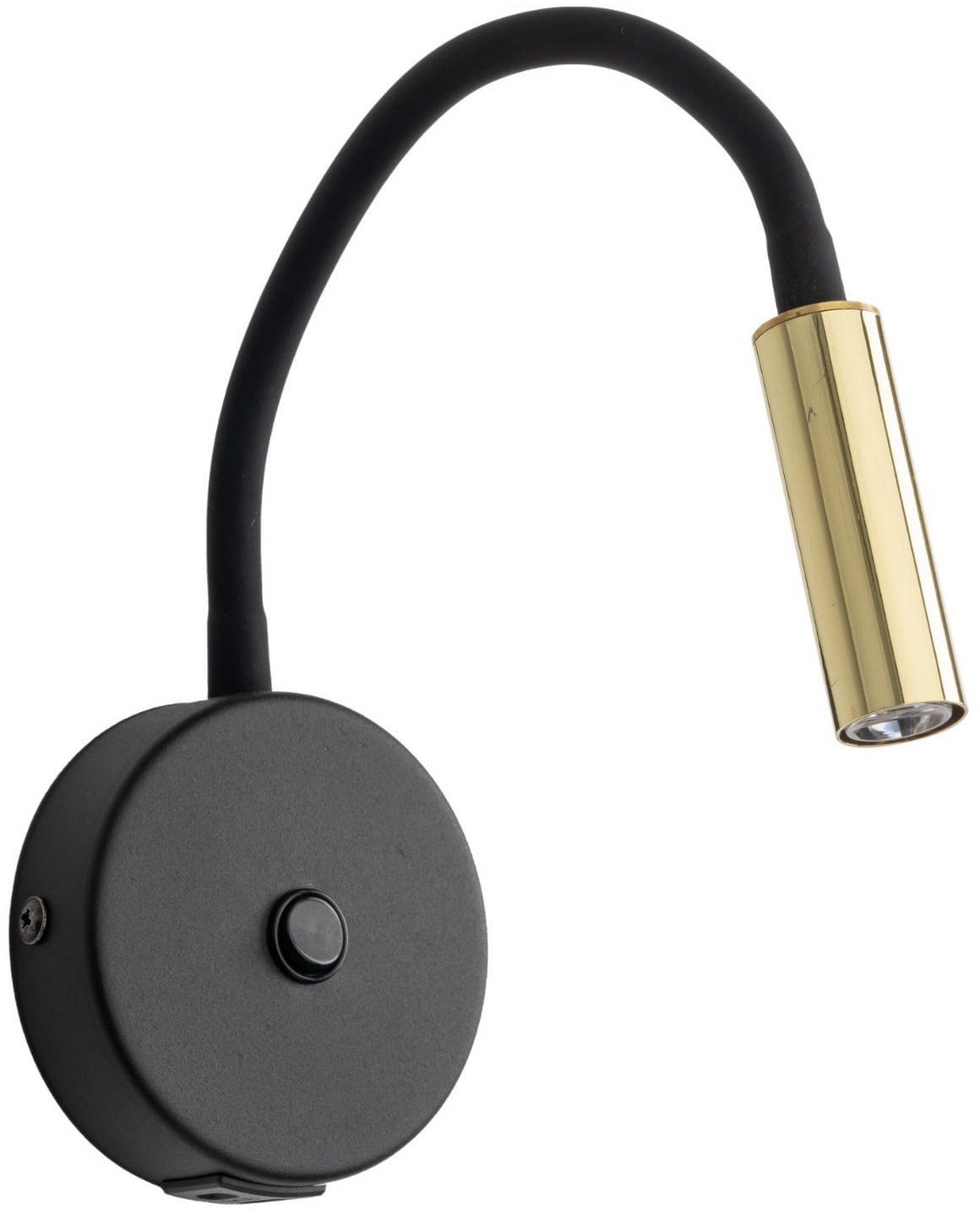 TK Lighting Lagos nástěnné svítidlo 1x6 W černá-zlatá 10201