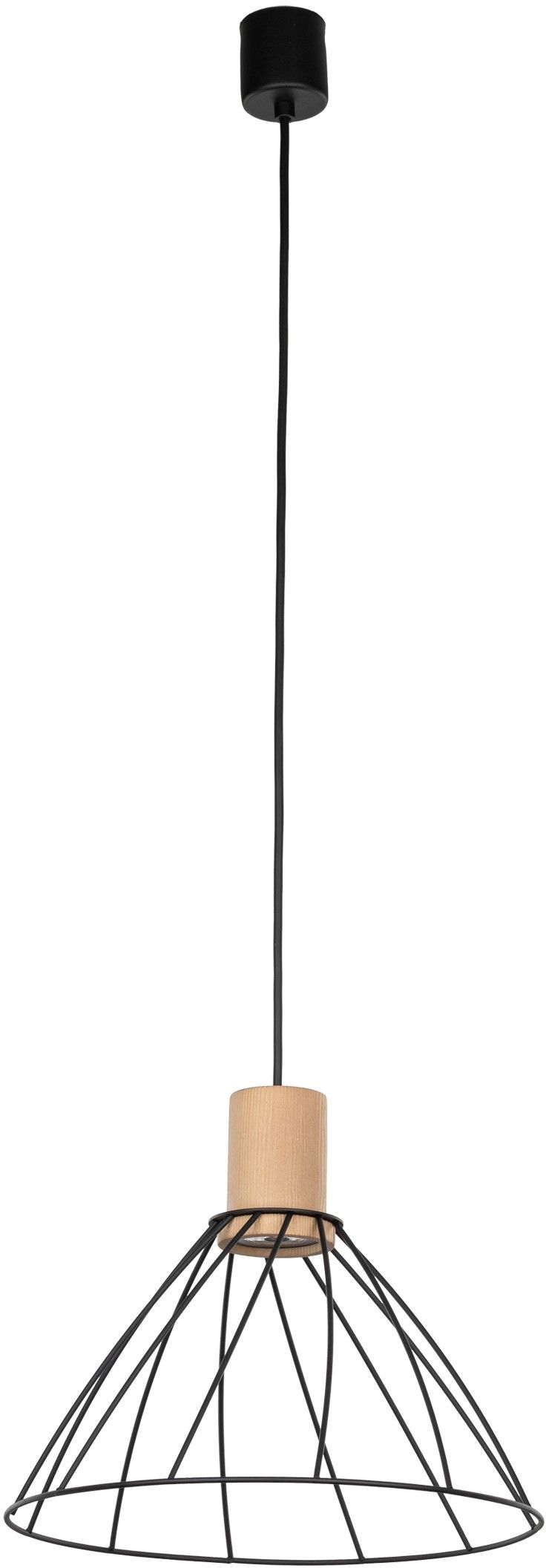TK Lighting Modesto závěsné svítidlo 1x10 W černá-dřevo 10156