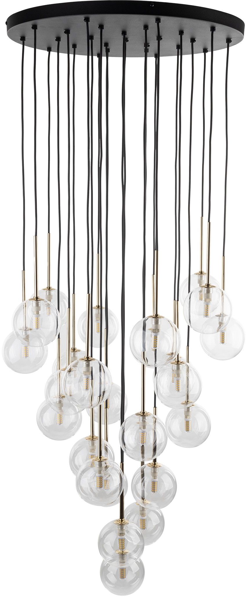 TK Lighting Nilos závěsné svítidlo x W černá-zlatá 10099