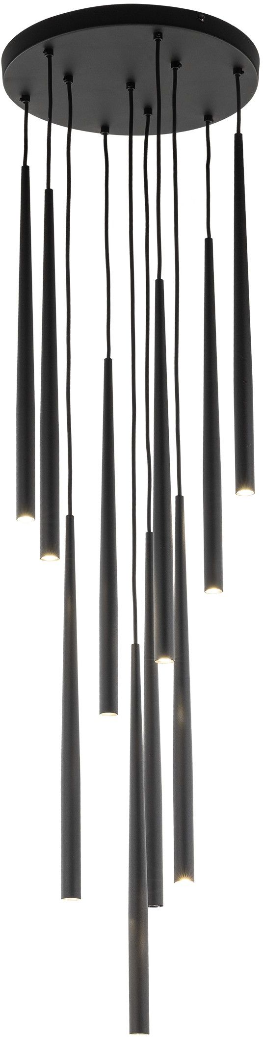 TK Lighting Piano závěsné svítidlo x8 W černá 10114