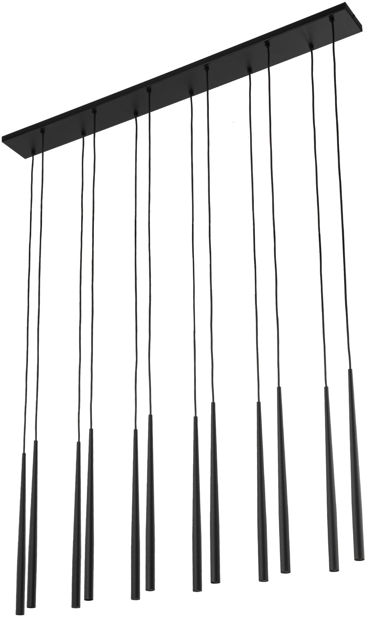TK Lighting Piano závěsné svítidlo x8 W černá 10115