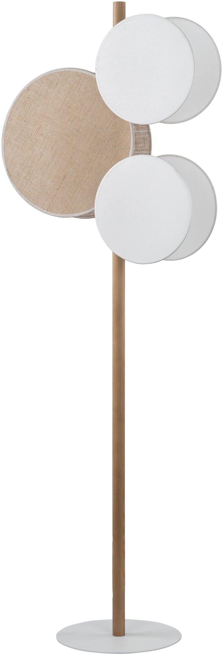 TK Lighting Pulse stojací lampa 3x15 W bílá-dřevo 5960