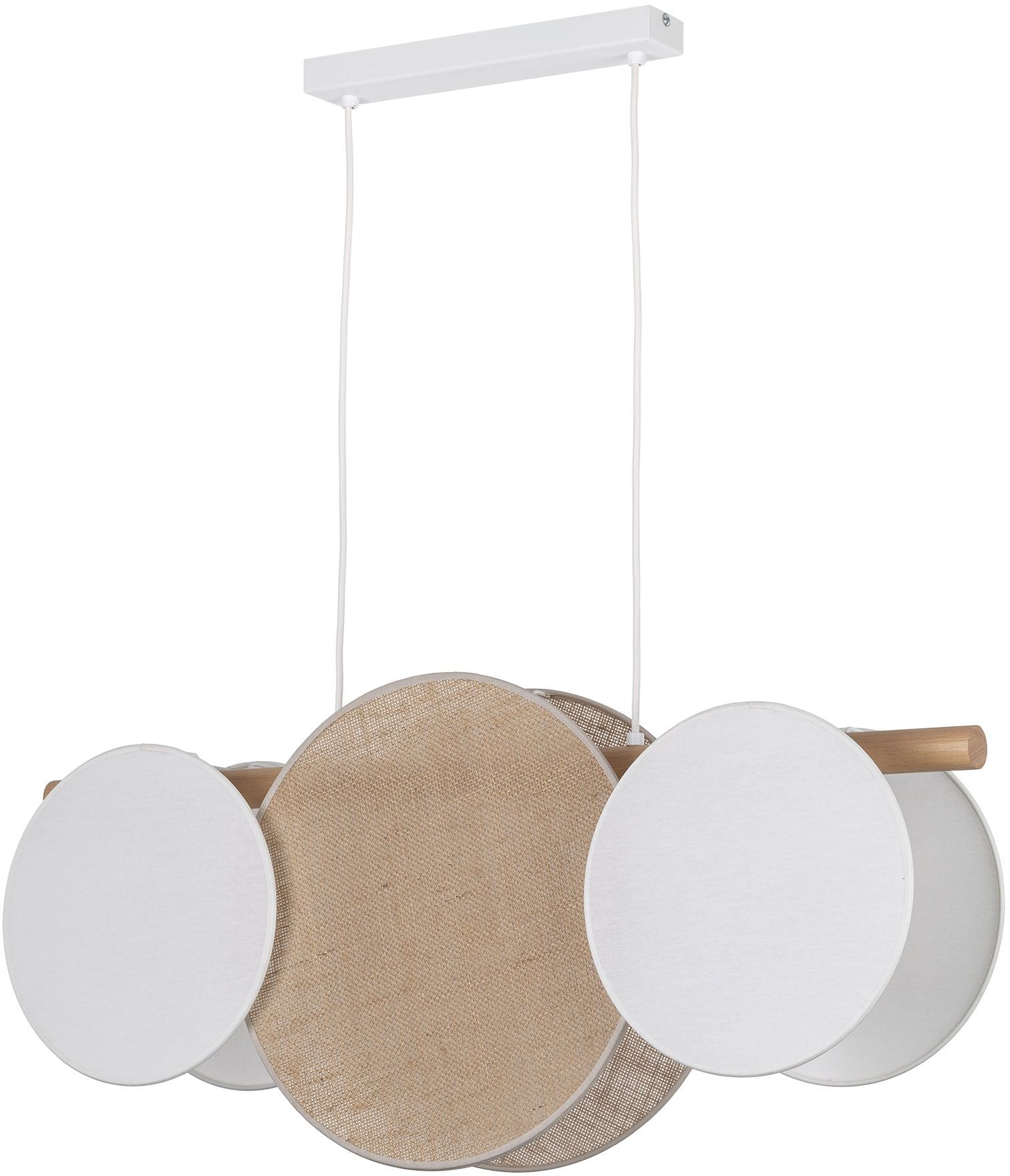 TK Lighting Pulse závěsné svítidlo 3x15 W bílá-dřevo 10005