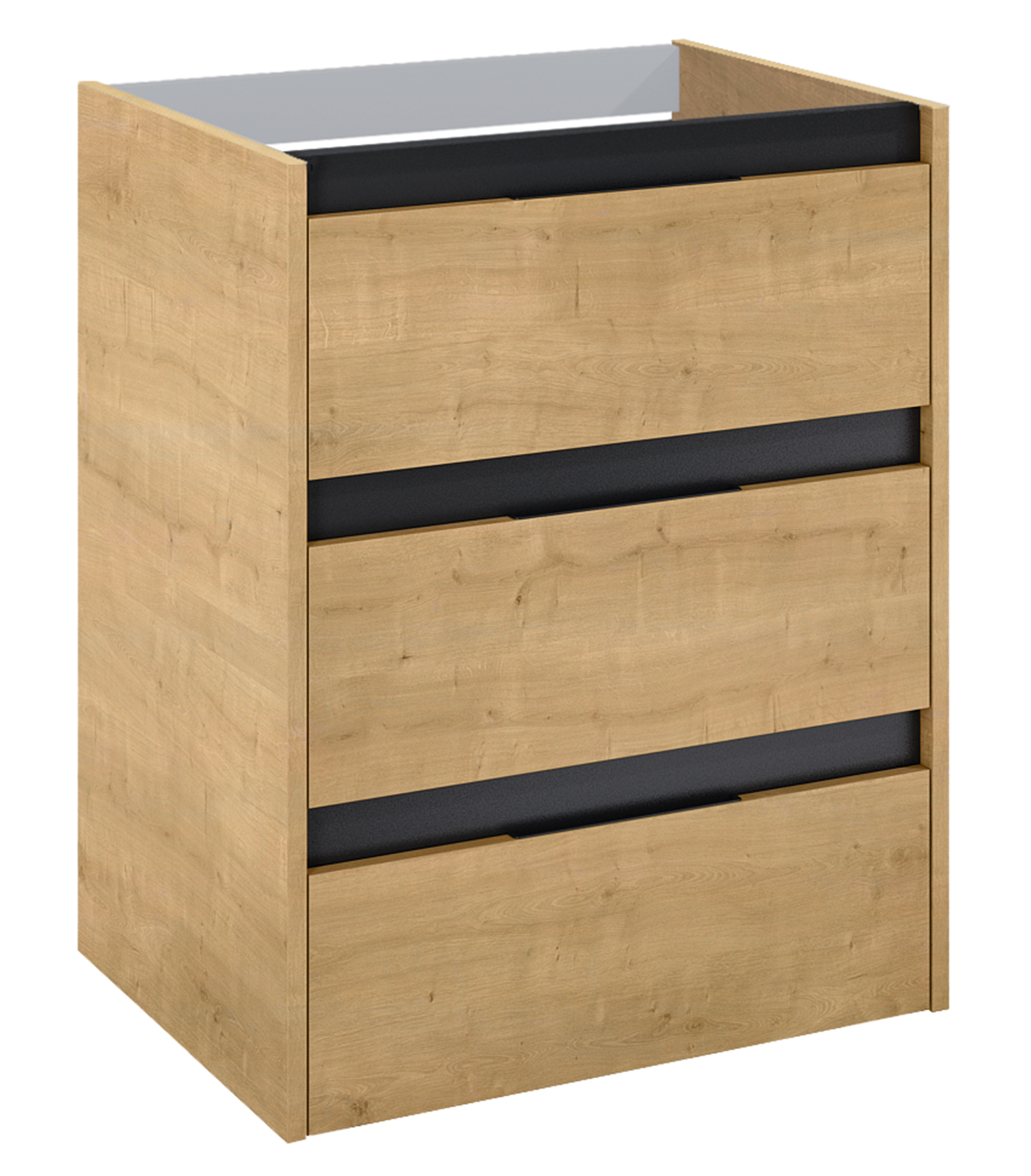 Roca Alpine skříňka 58.5x45.2x74 cm pod umyvadlo závěsná dub A857866464