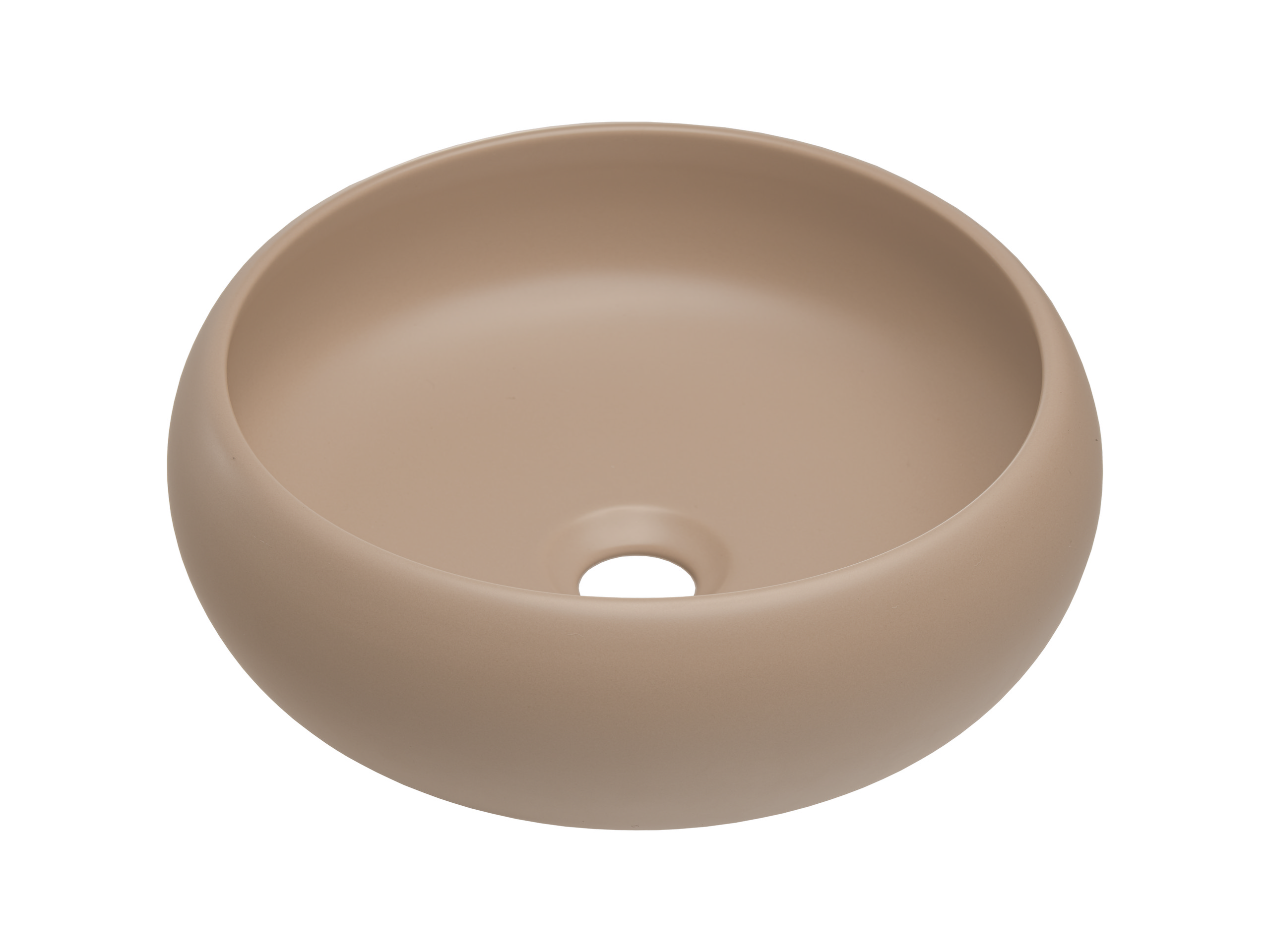 Comad Wiki umyvadlo 36x36 cm kulatý na pult hnědá/béžová UN-WIKI-MC