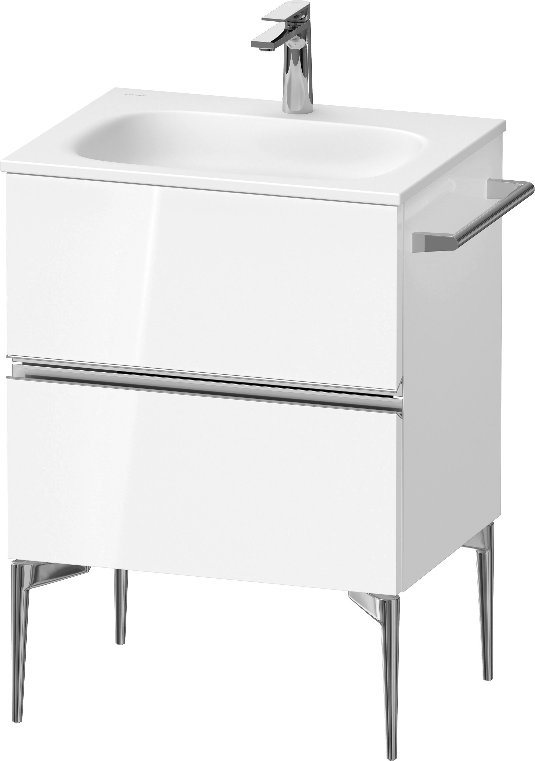 Duravit Sivida skříňka 61x47.7x59.2 cm pod umyvadlo závěsná bílá-chrom SV4650010220000