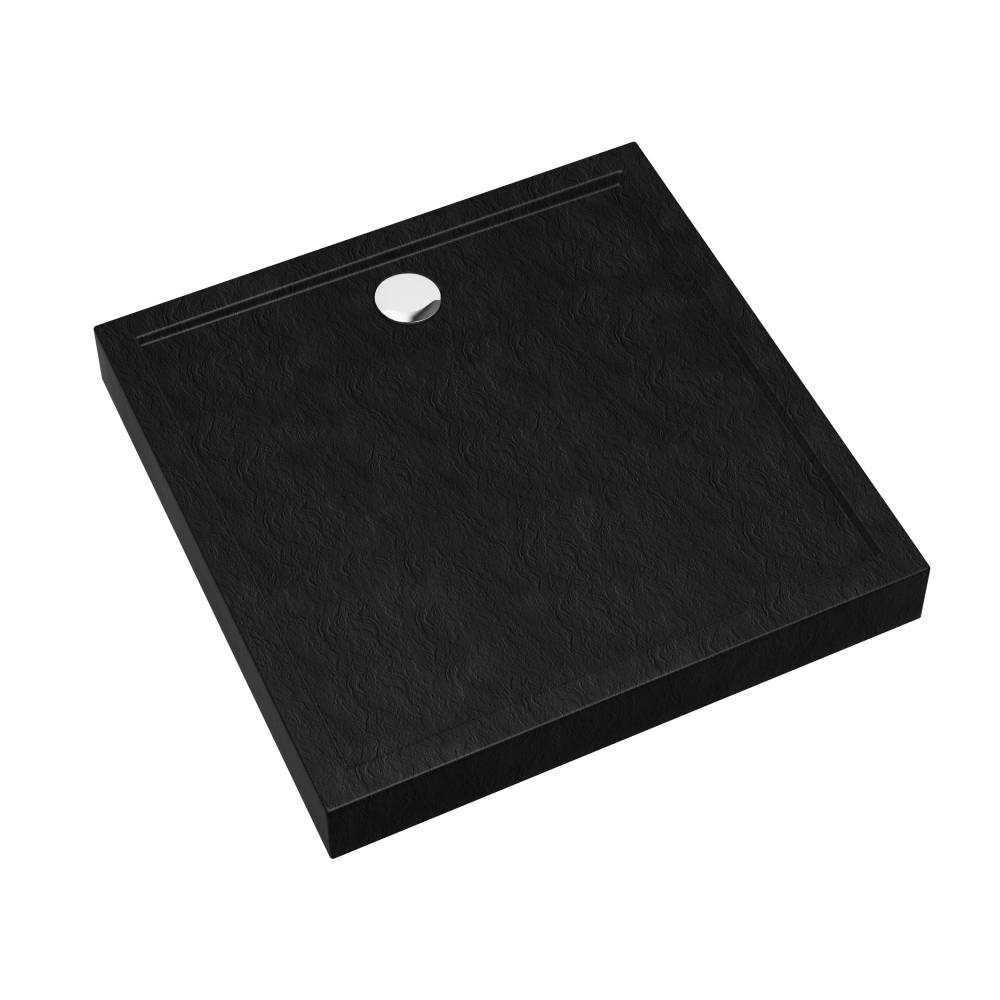 Schedpol Competia New čtvercová sprchová vanička x80 cm černá 3.4830/C/ST