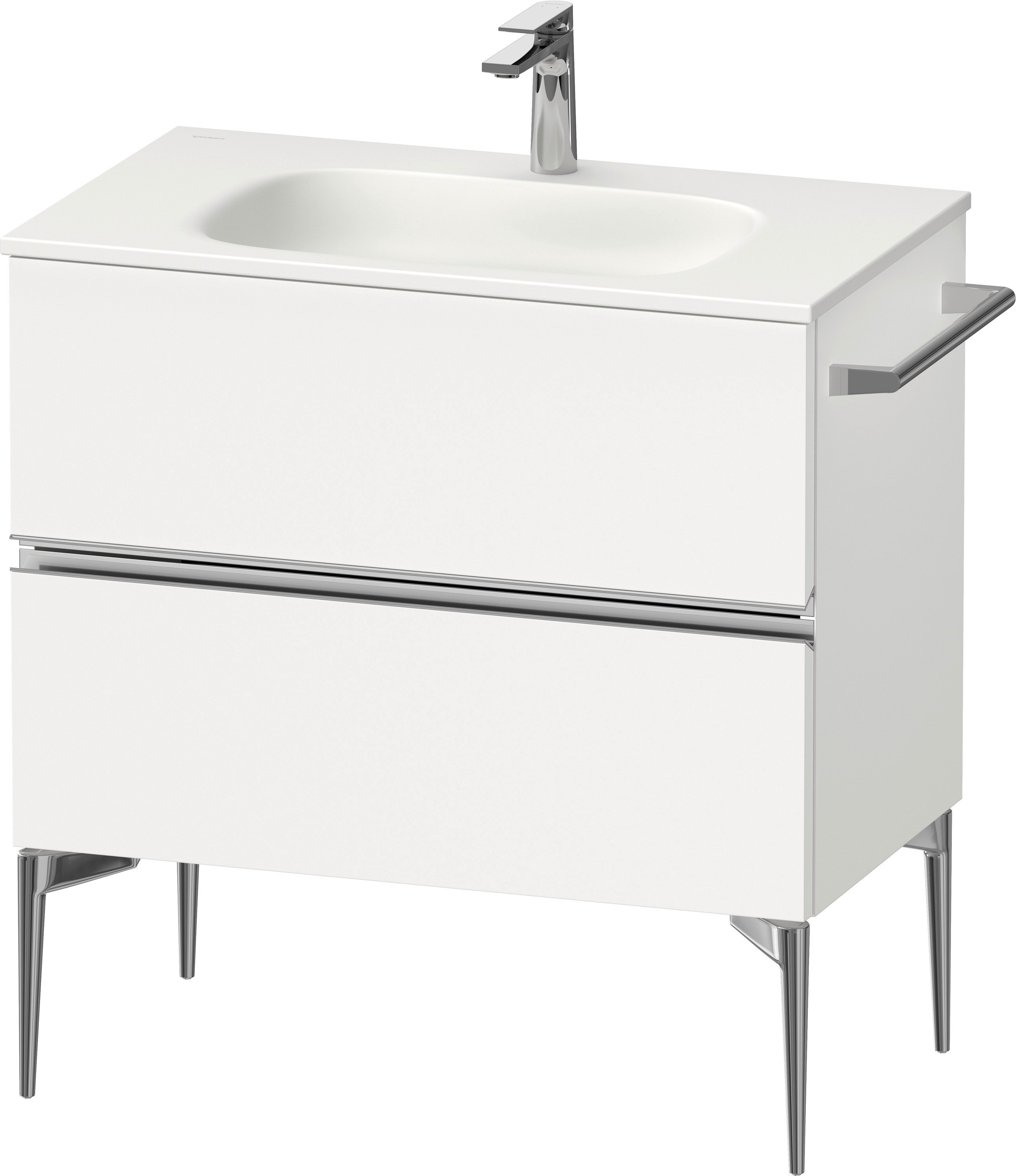 Duravit Sivida skříňka 81x47.7x59.2 cm pod umyvadlo závěsná bílá-chrom SV4651010180000