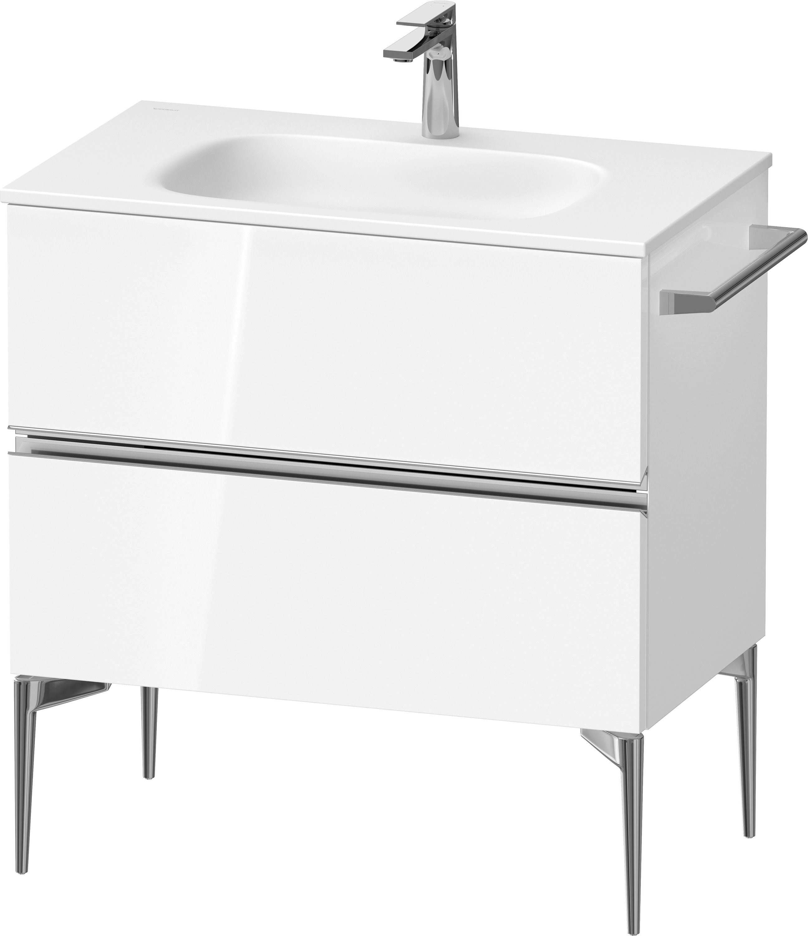 Duravit Sivida skříňka 81x47.7x59.2 cm pod umyvadlo závěsná bílá-chrom SV4651010220000