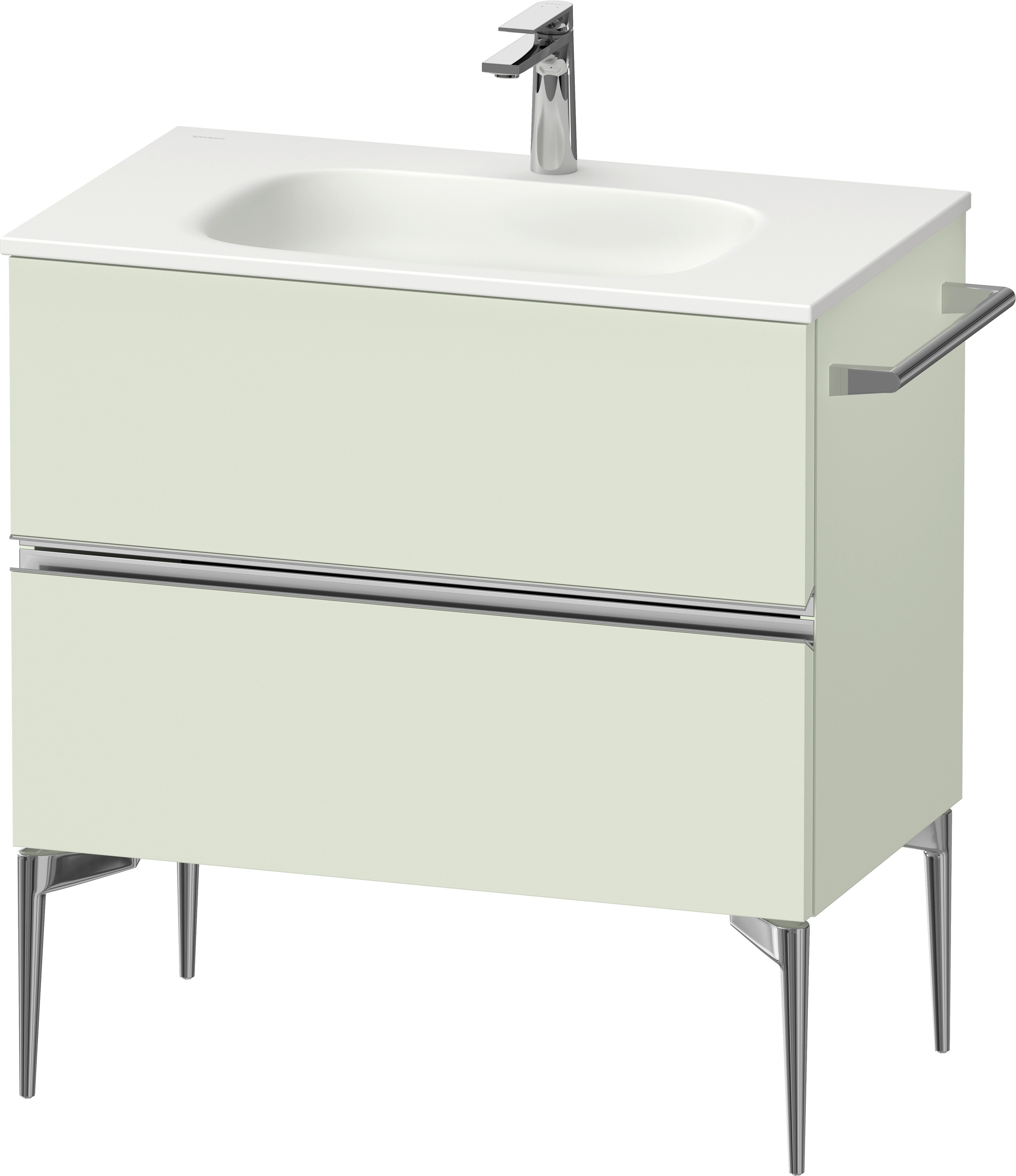 Duravit Sivida skříňka 81x47.7x59.2 cm pod umyvadlo závěsná zelená-chrom SV4651010HH0000