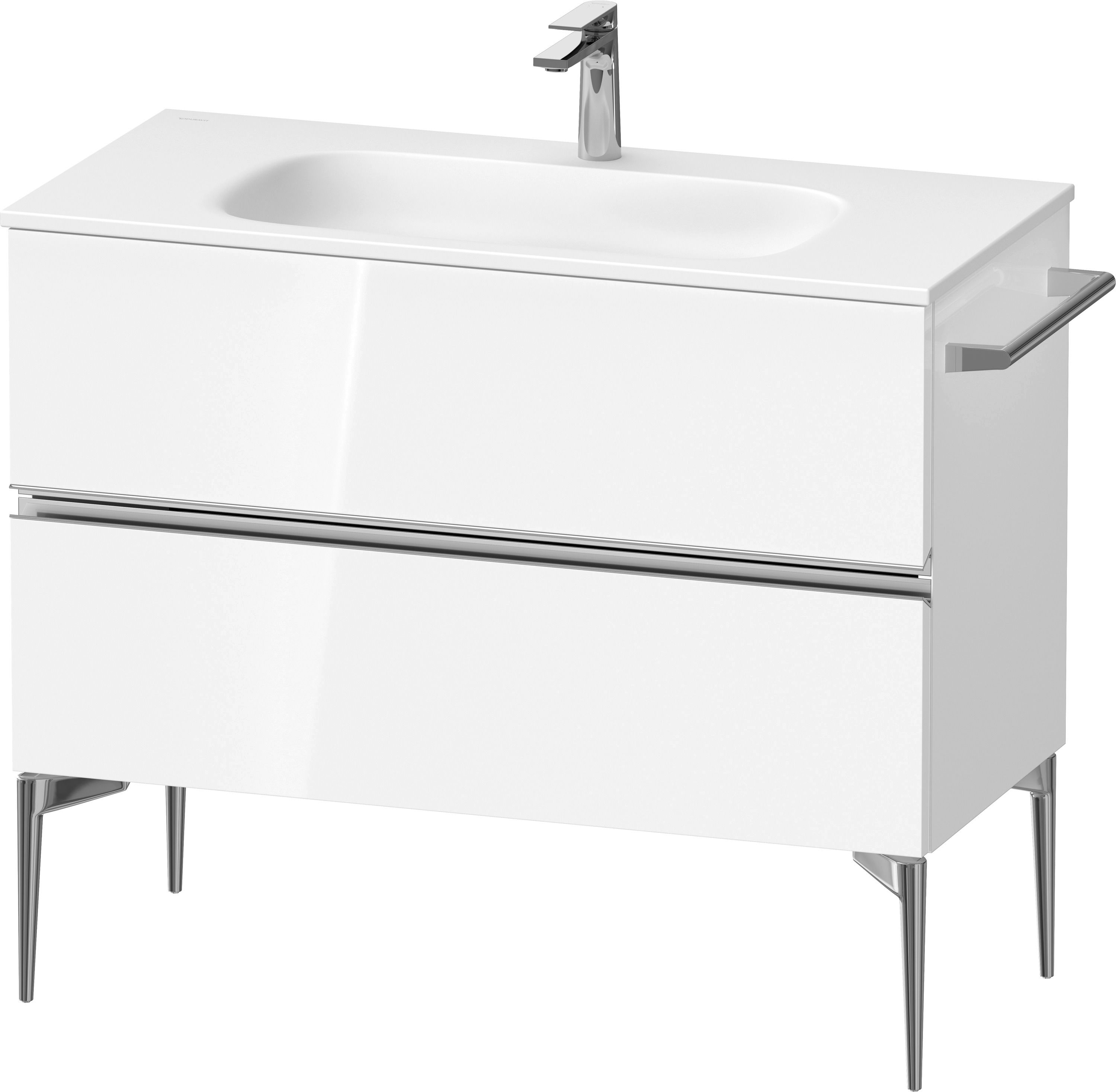 Duravit Sivida skříňka 101x47.7x59.2 cm pod umyvadlo závěsná bílá-chrom SV4652010220000