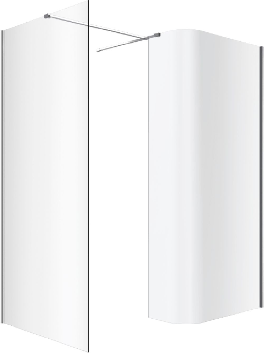 Sada sprchová zástěna walk-in Excellent Vidoq KAEX.1507.930.LP.CR, sprchová zástěna walk-in Excellent Vidoq KAEX.1506.1200.LP.CR