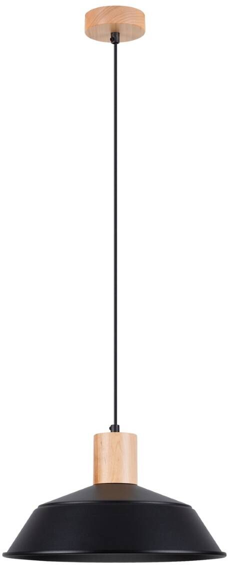 Sollux Lighting Fano závěsné svítidlo 1x15 W černá-dřevo SL.1322