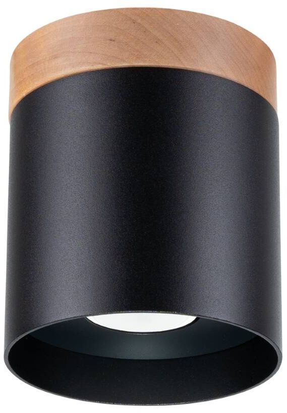 Sollux Lighting Rif stropní světlo 1x10 W černá-dřevo SL.1349