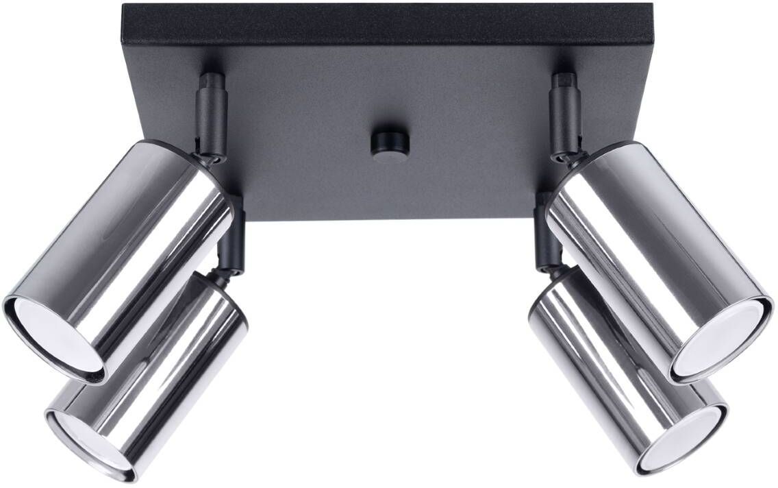 Sollux Lighting Winx stropní světlo 4x10 W černá-chrom SL.1370