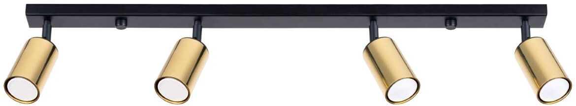 Sollux Lighting Winx stropní světlo 4x10 W černá-zlatá SL.1387
