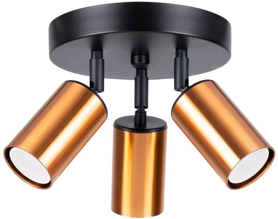 Sollux Lighting Winx stropní světlo 3x10 W černá-měděná SL.1377