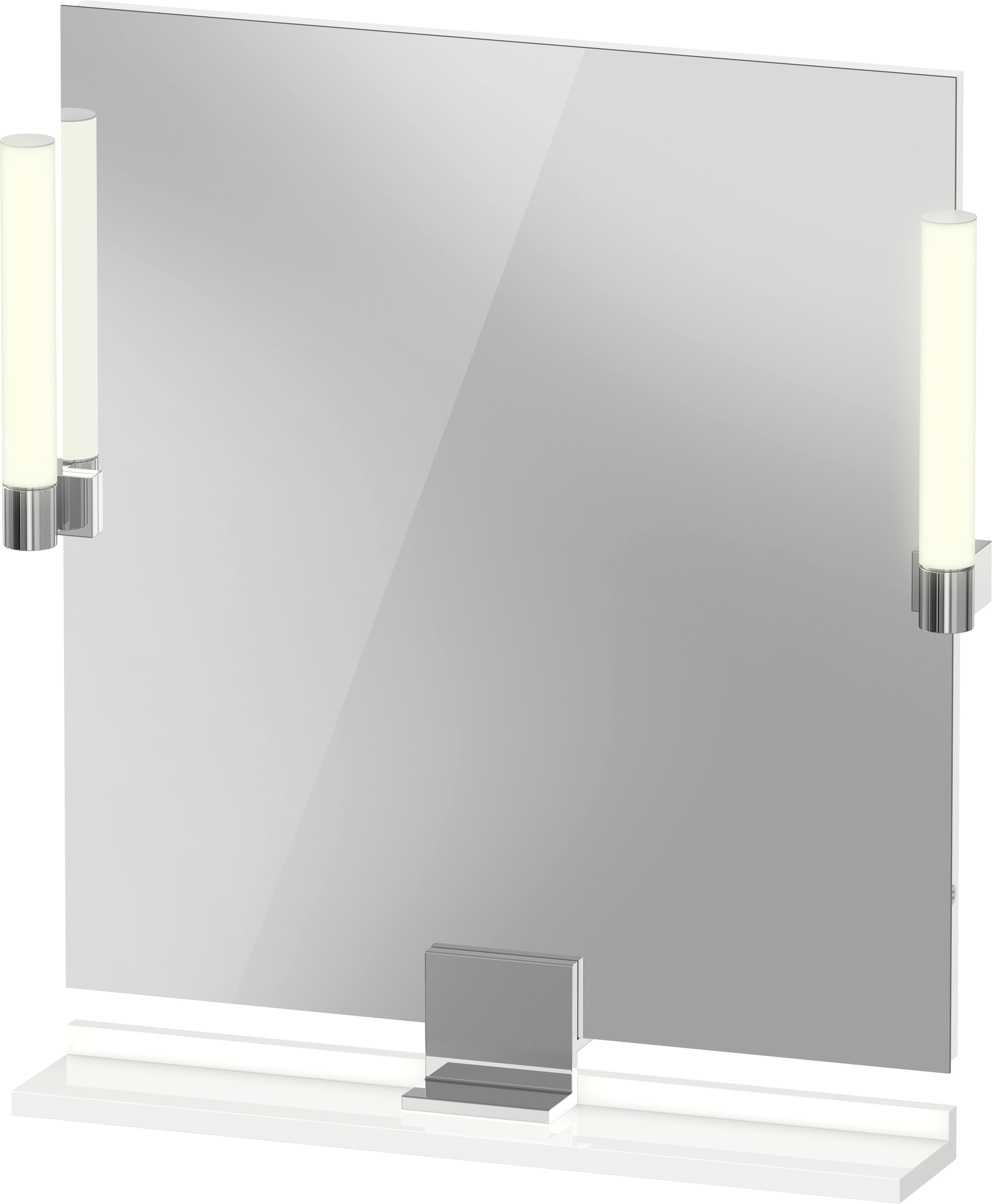 Duravit Sivida zrcadlo 65x65 cm čtvercový s osvětlením bílá-chrom SV7421010220000