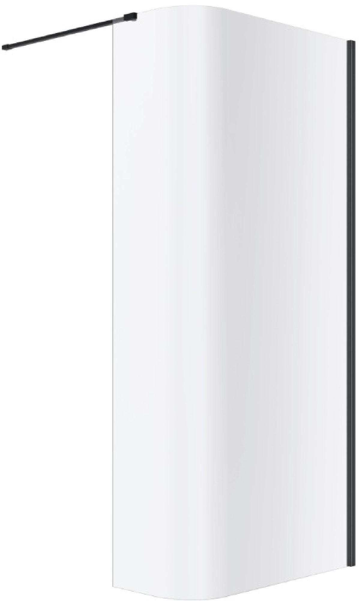 Excellent Vidoq sprchová zástěna walk-in 83 cm černá matný/průhledné sklo KAEX.1507.830.LP.BL