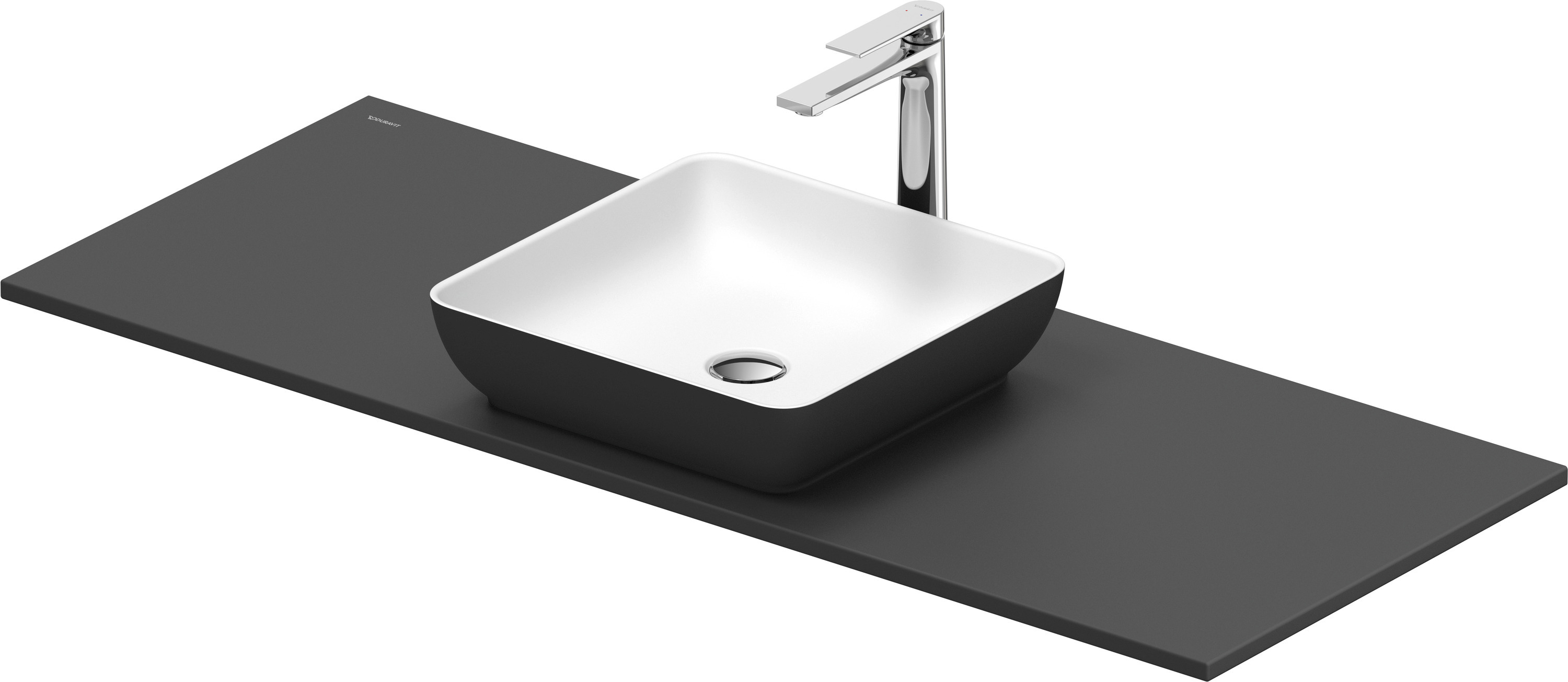 Duravit Sivida umyvadlo s konzolou 128 cm šedá 268020FI00