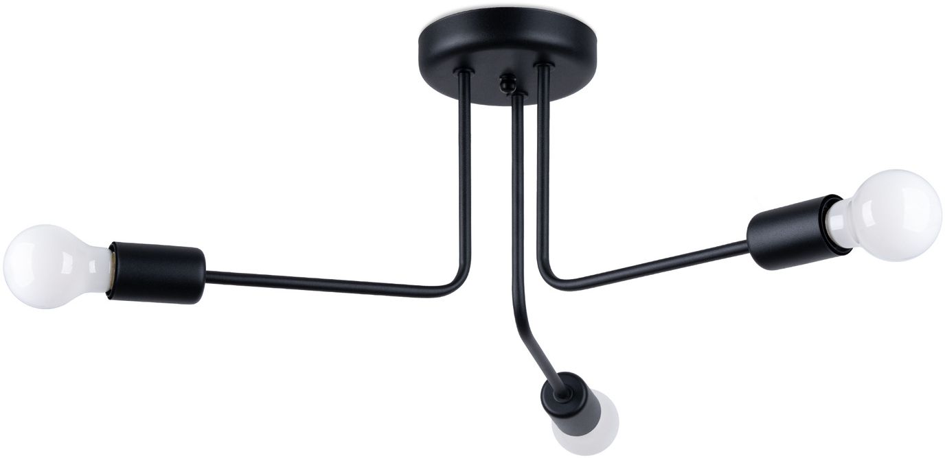 Sollux Lighting Norah stropní světlo 3x15 W černá SL.1450
