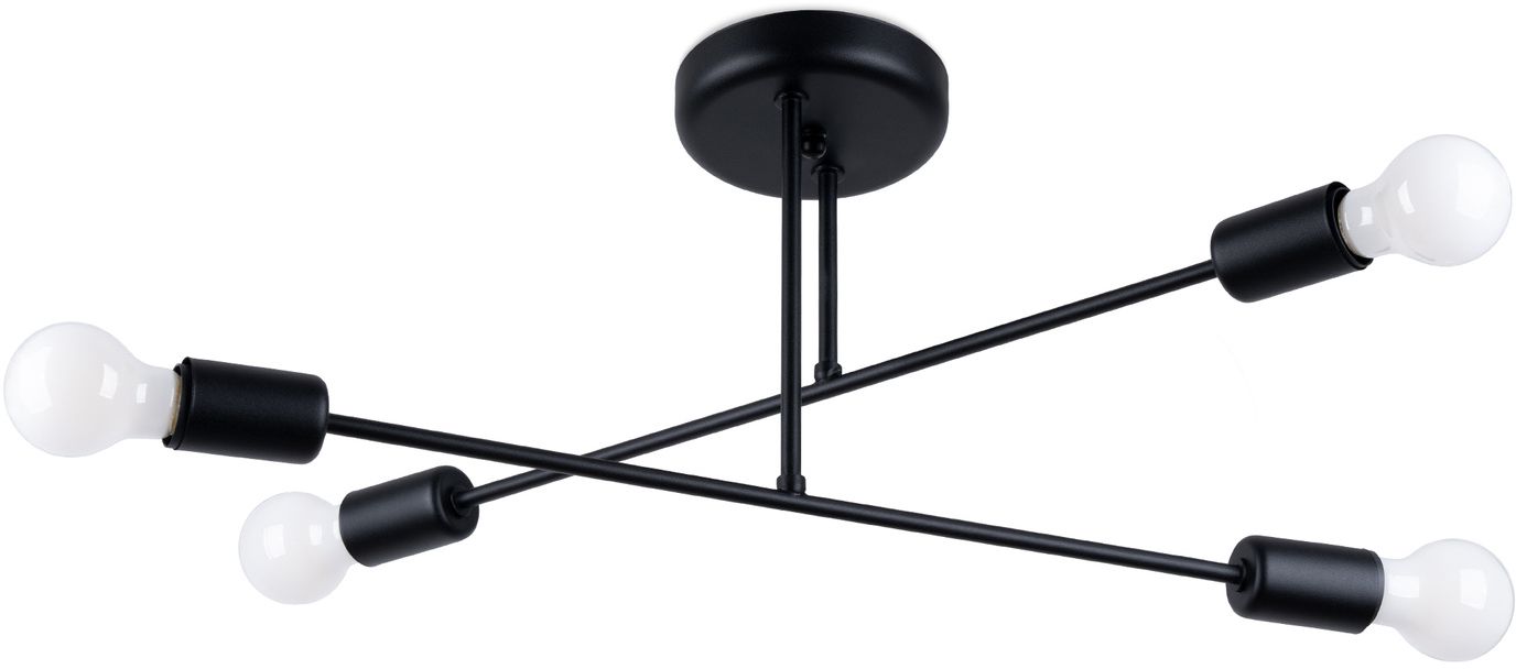 Sollux Lighting Norah stropní světlo 4x15 W černá SL.1451