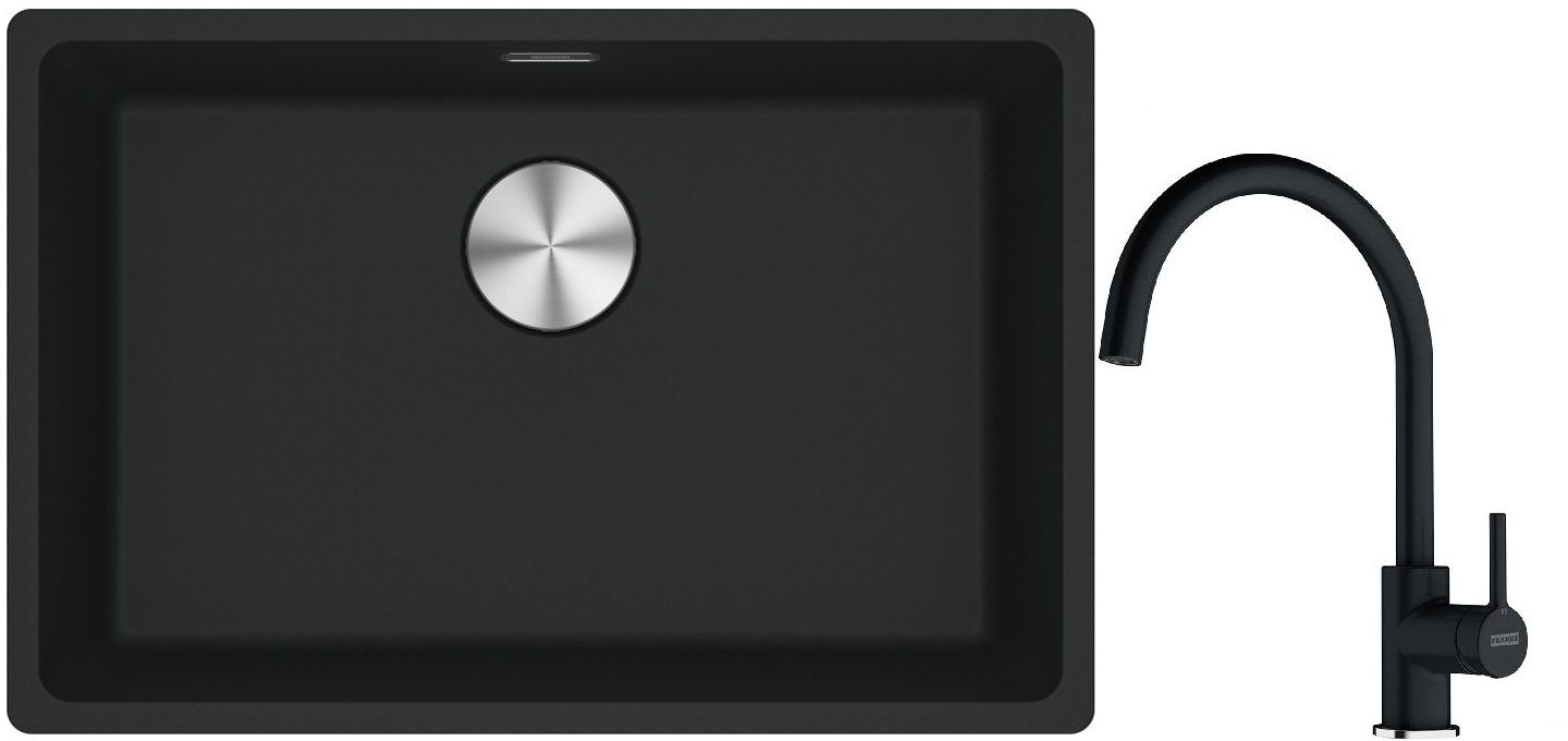 Sada granitový dřez Franke Maris 125.0687.256, kuchyňská baterie Franke Lina 115.0626.020