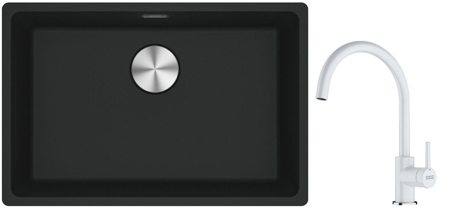 Sada granitový dřez Franke Maris 125.0687.256, kuchyňská baterie Franke Lina 115.0626.024