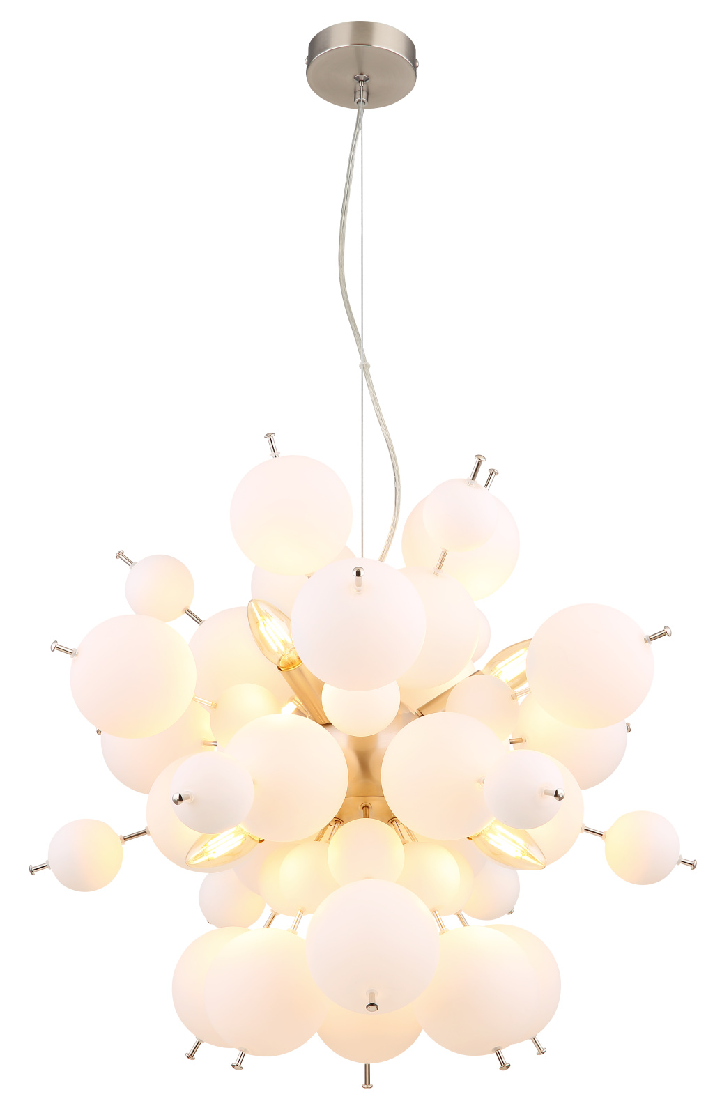 Globo Lighting Udo závěsné svítidlo 6x25 W bílá-černá-nikl 15633HO