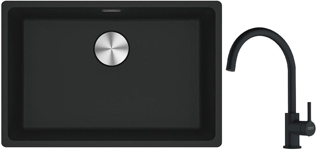 Sada granitový dřez Franke Maris 125.0698.009, kuchyňská baterie Franke Lina 115.0626.019