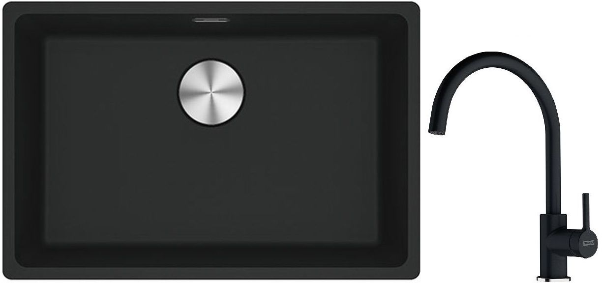 Sada granitový dřez Franke Maris 125.0698.009, kuchyňská baterie Franke Lina 115.0626.020