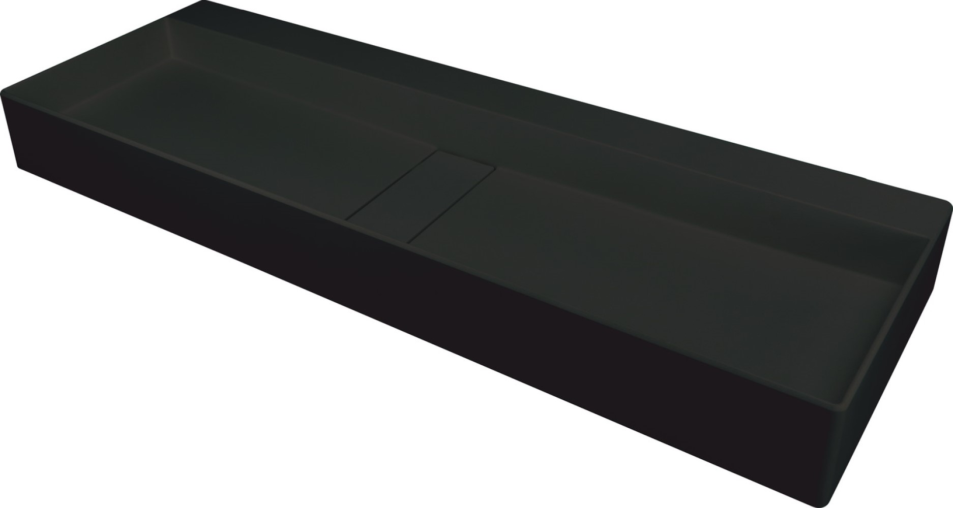 Deante Blur umyvadlo 100x40 cm obdélníkový na pult černá CQB_NU1S