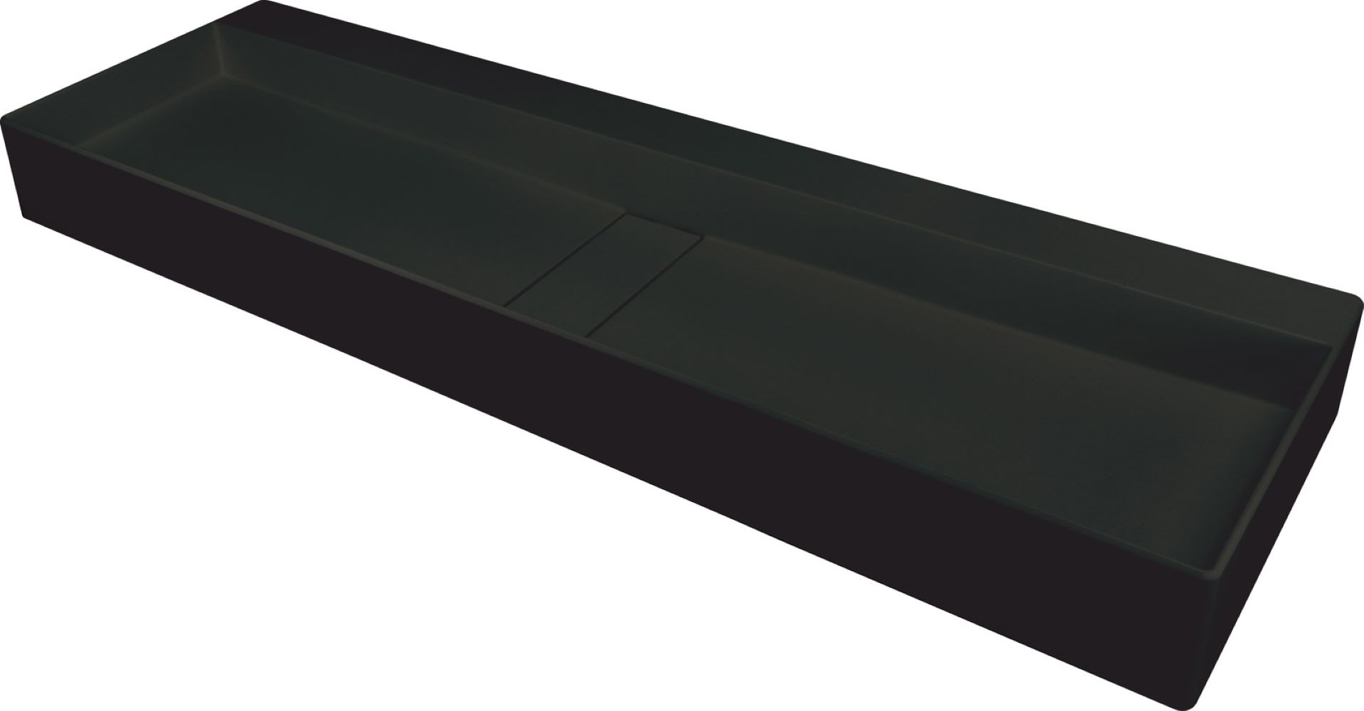 Deante Blur umyvadlo 120x40 cm obdélníkový na pult černá CQB_NU2S