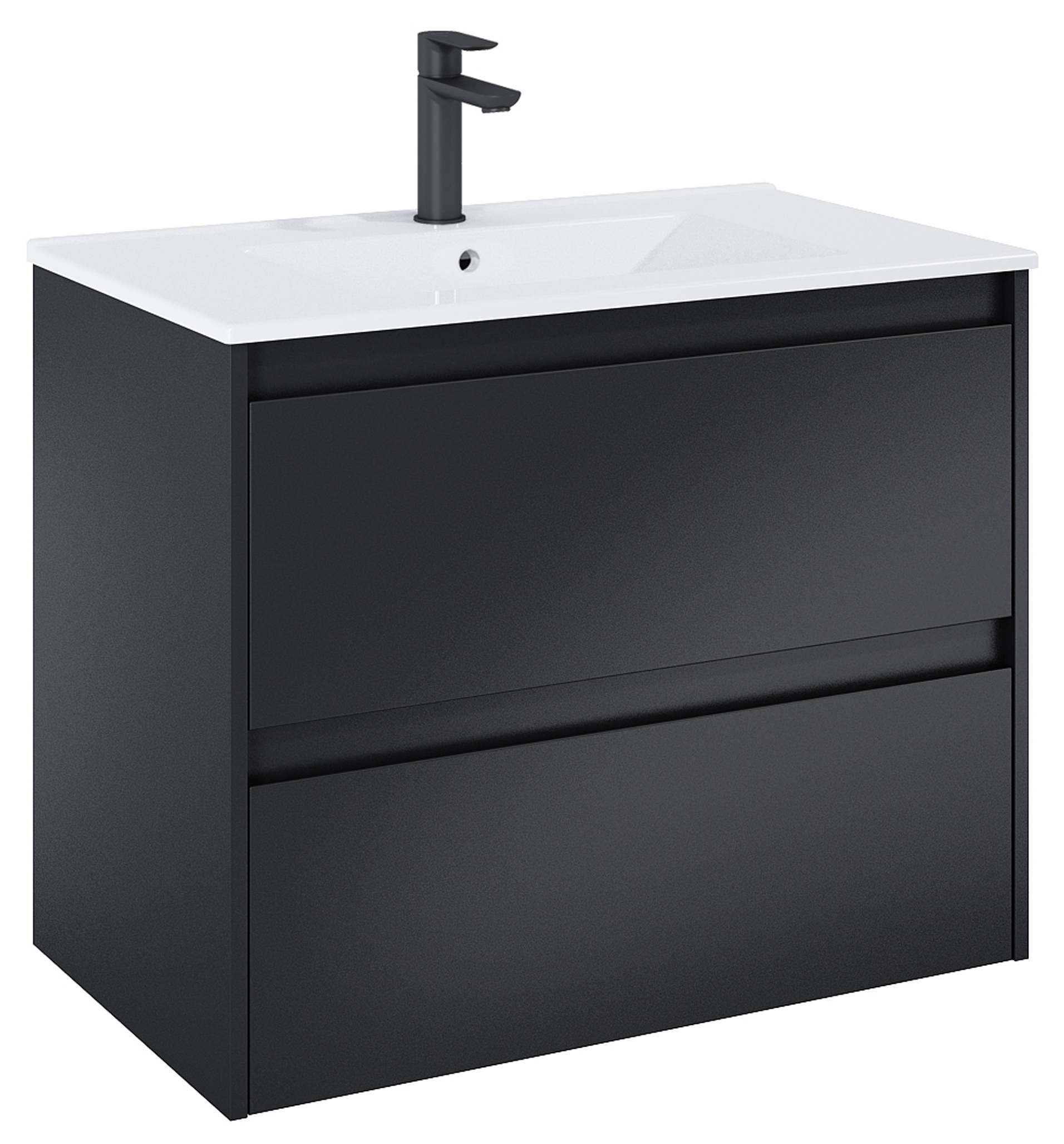 Roca Claudia skříňka 80x45.6x63.5 cm pod umyvadlo závěsná černá A857795532