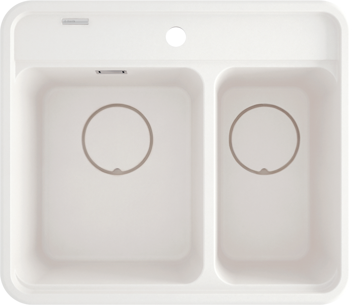 Deante Momi granitový dřez 60x52 cm bílá ZKM_A503