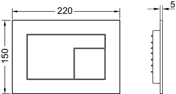 Tece Velvet splachovací tlačítko pro WC || 9240733