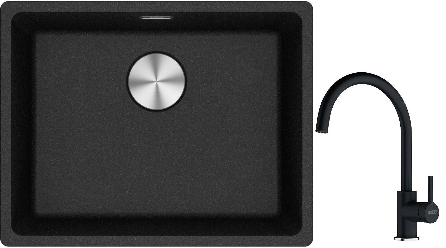 Sada granitový dřez Franke Maris 125.0698.005, kuchyňská baterie Franke Lina 115.0626.020