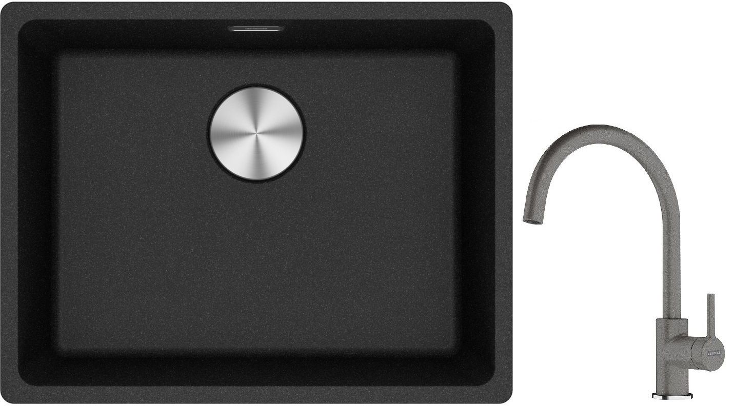 Sada granitový dřez Franke Maris 125.0698.005, kuchyňská baterie Franke Lina 115.0626.022