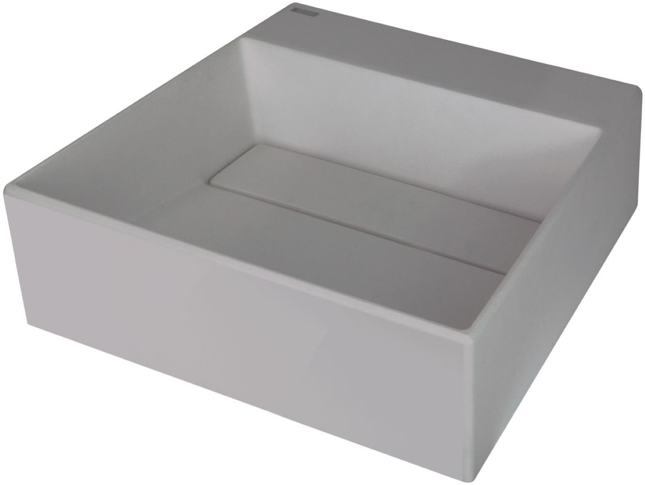 Deante Correo umyvadlo 40x40 cm čtvercový na pult šedá/kámen CQR_SU4M