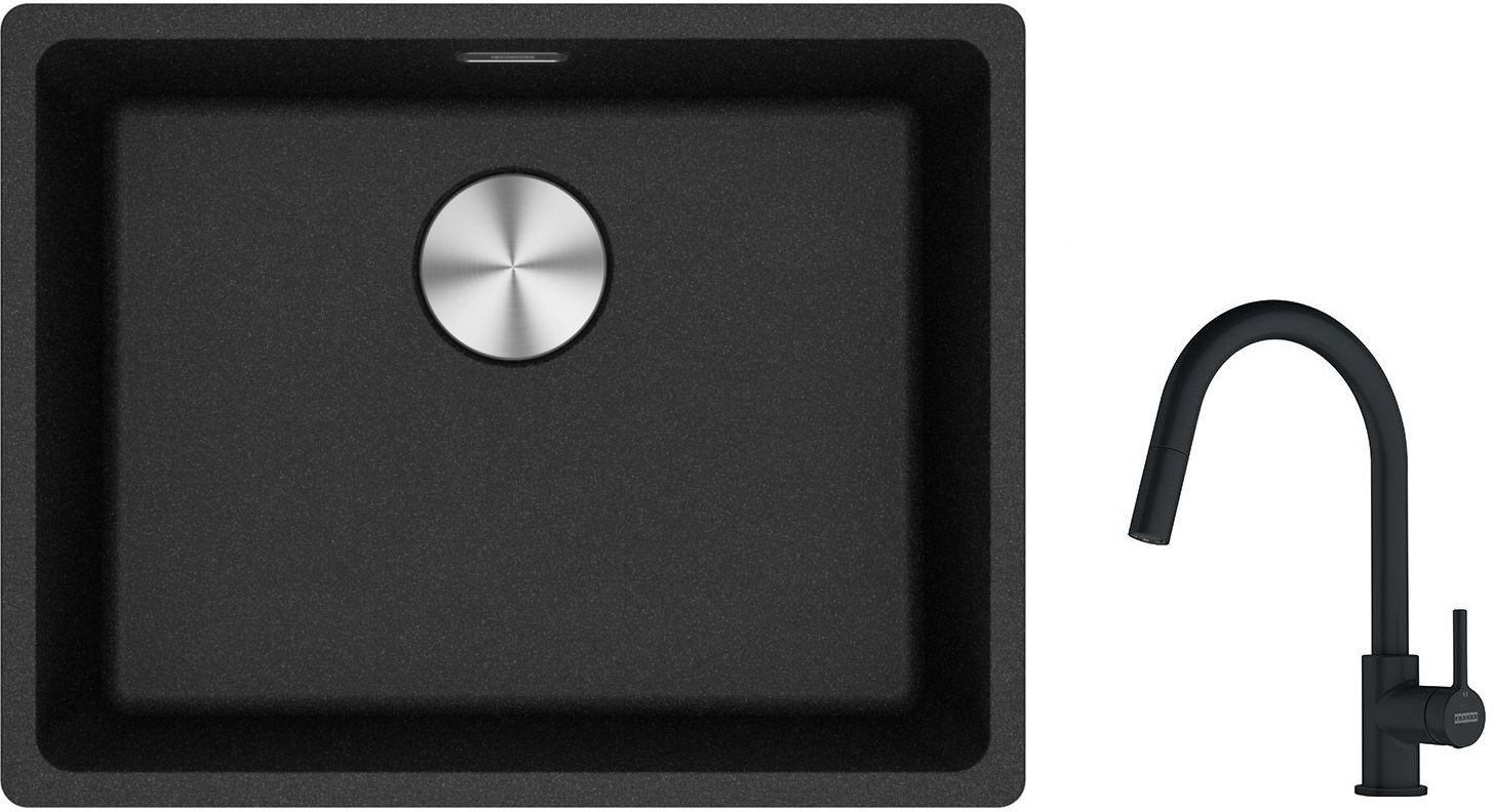 Sada granitový dřez Franke Maris 125.0698.005, kuchyňská baterie Franke Lina 115.0626.053