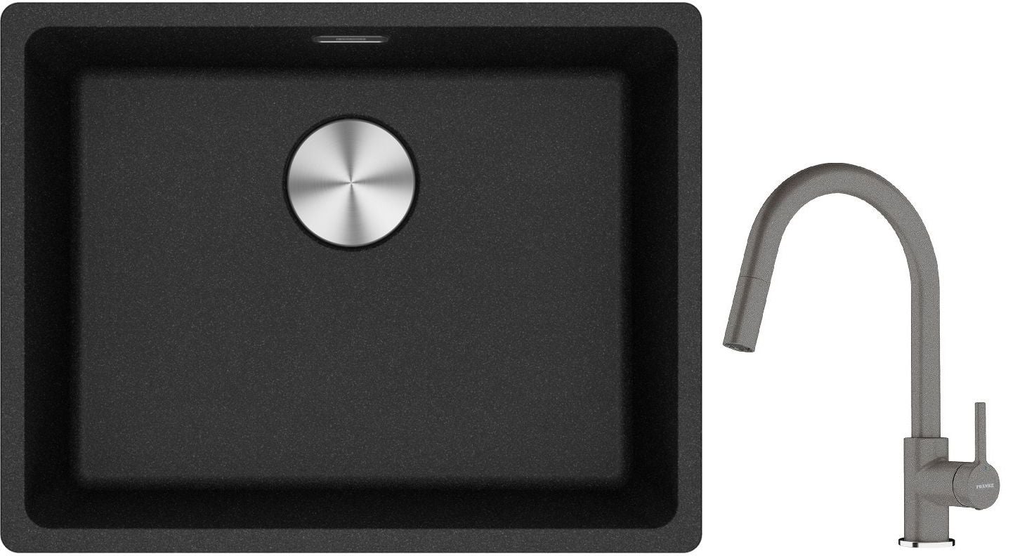 Sada granitový dřez Franke Maris 125.0698.005, kuchyňská baterie Franke Lina 115.0626.057