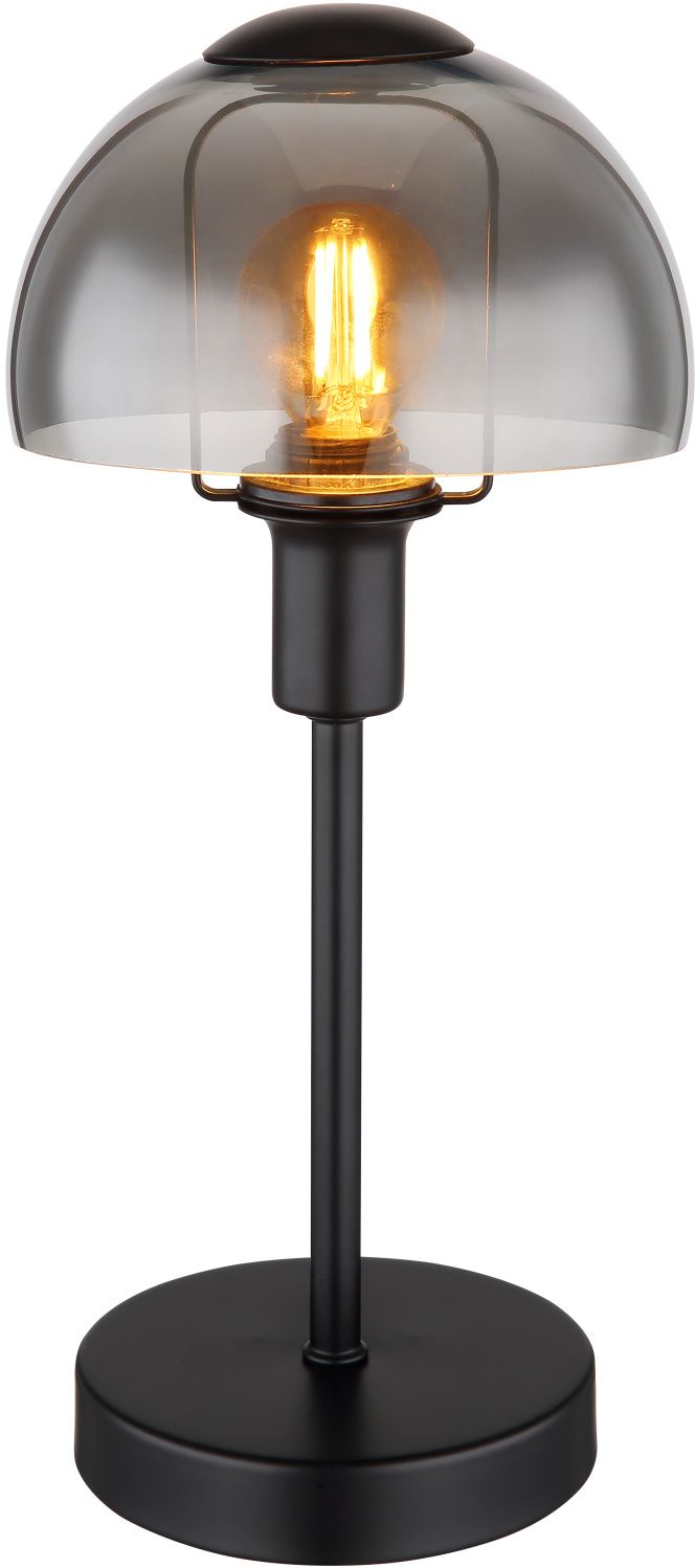 Globo Lighting Kokkini stolní lampa 1x25 W černá-kouřová 21914B